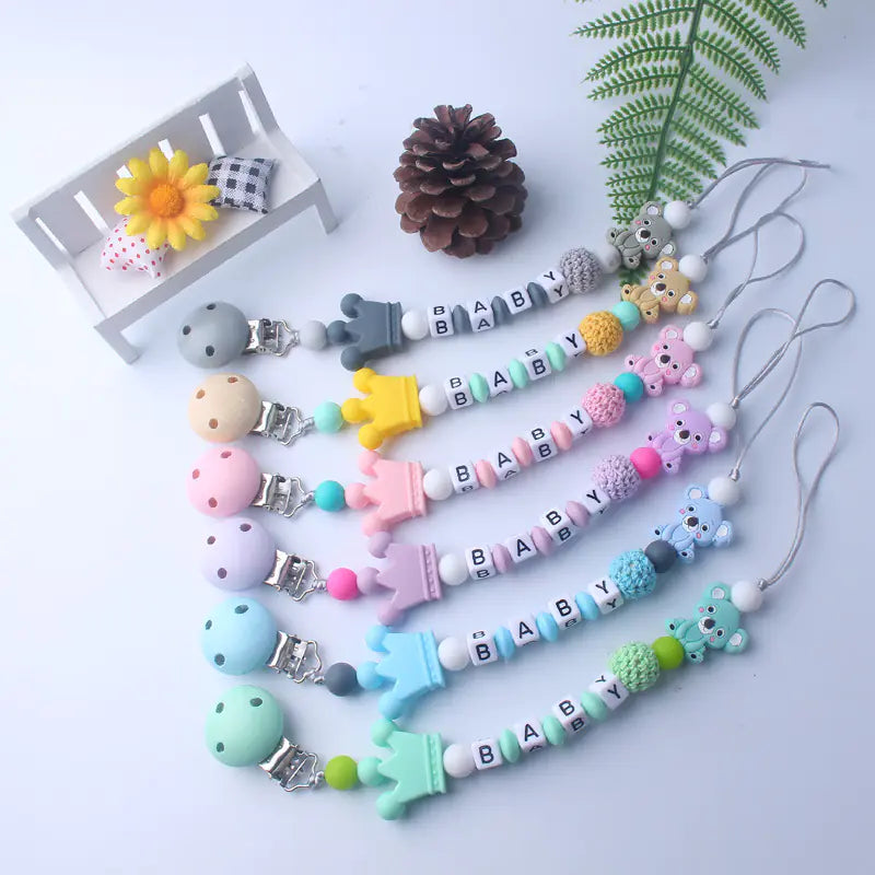 Soothing Silicone Pacifier Clip Chain