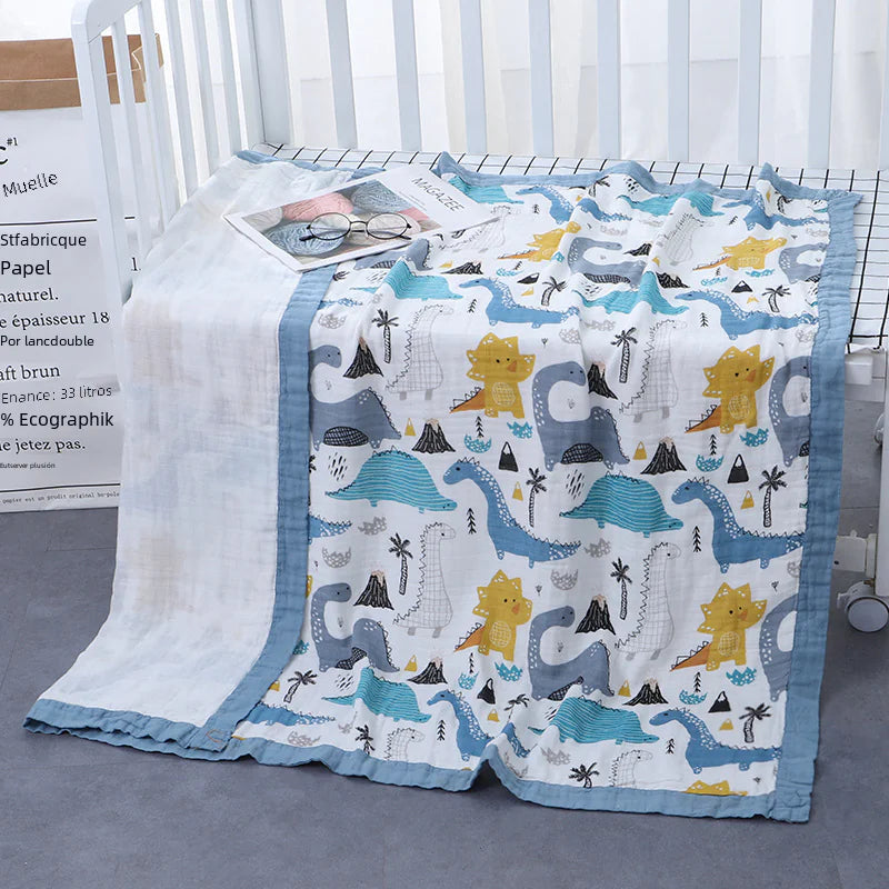 Bamboo Cotton 4-Layer Muslin Bath Towel and Swaddle